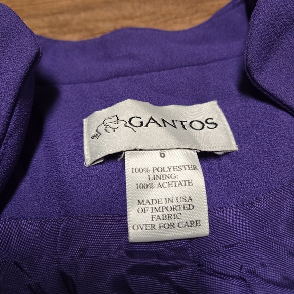 🇺🇸Vintage Gantos Purple Blazer Size 6 - Picture 4 of 6